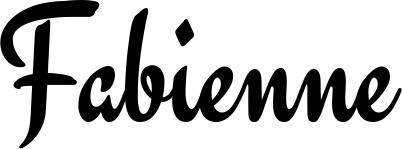 Vorschau des Bootsnamens "Fabienne" als Schriftzug für "Bootsbeschriftung Klassisch 63"