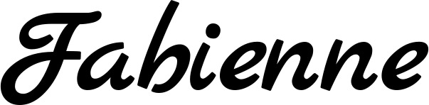 Vorschau des Bootsnamens "Fabienne" als Schriftzug für "Bootsbeschriftung Klassisch 45"