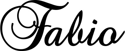 Vorschau des Bootsnamens "Fabio" als Schriftzug für "Bootsbeschriftung Klassisch 02-A"