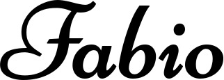 Vorschau des Bootsnamens "Fabio" als Schriftzug für "Bootsbeschriftung Klassisch 84"