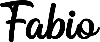 Vorschau des Bootsnamens "Fabio" als Schriftzug für "Bootsbeschriftung Klassisch 43"