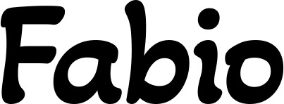 Vorschau des Bootsnamens "Fabio" als Schriftzug für "Bootsbeschriftung Klassisch 103"