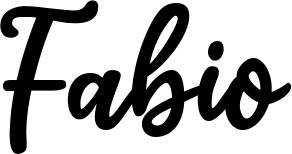 Vorschau des Bootsnamens "Fabio" als Schriftzug für "Bootsbeschriftung Klassisch 74"