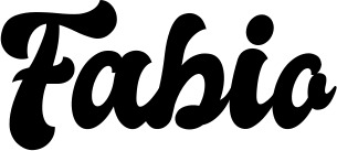 Vorschau des Bootsnamens "Fabio" als Schriftzug für "Bootsbeschriftung Klassisch 41"