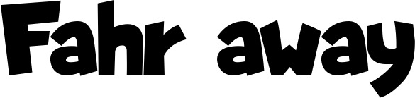 Vorschau des Bootsnamens "Fahr away" als Schriftzug für "Bootsbeschriftung Neu 48"