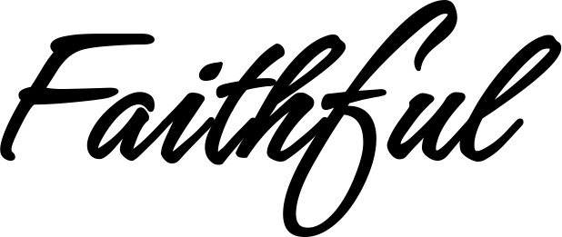 Vorschau des Bootsnamens "Faithful" als Schriftzug für "Bootsbeschriftung Klassisch 71"