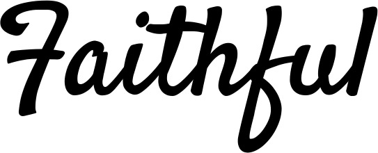 Vorschau des Bootsnamens "Faithful" als Schriftzug für "Bootsbeschriftung Klassisch 96"