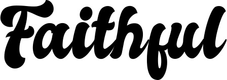 Vorschau des Bootsnamens "Faithful" als Schriftzug für "Bootsbeschriftung Klassisch 41"