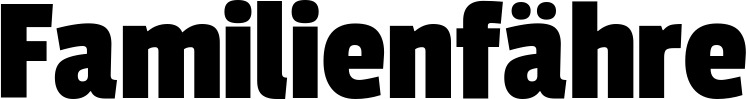 Vorschau des Bootsnamens "Familienfähre" als Schriftzug für "Bootsbeschriftung Fett 30"
