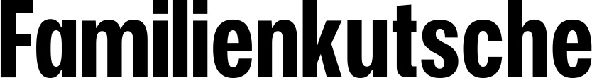 Vorschau des Bootsnamens "Familienkutsche" als Schriftzug für "Bootsbeschriftung Fett 25"