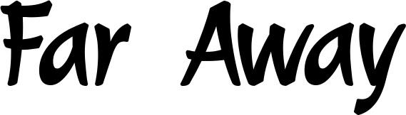 Vorschau des Bootsnamens "Far Away" als Schriftzug für "Bootsbeschriftung Klassisch 72"