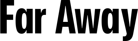 Vorschau des Bootsnamens "Far Away" als Schriftzug für "Bootsbeschriftung Fett 25"