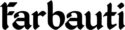 Vorschau des Bootsnamens "Farbauti" als Schriftzug für "Bootsbeschriftung Klassisch 06"