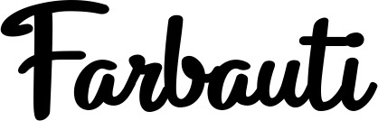 Vorschau des Bootsnamens "Farbauti" als Schriftzug für "Bootsbeschriftung Klassisch 75"