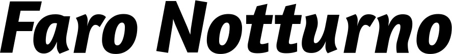 Vorschau des Bootsnamens "Faro Notturno" als Schriftzug für "Bootsbeschriftung Kursiv 01"