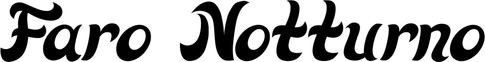 Vorschau des Bootsnamens "Faro Notturno" als Schriftzug für "Bootsbeschriftung Klassisch 33"