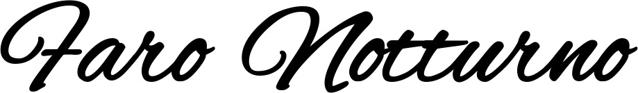 Vorschau des Bootsnamens "Faro Notturno" als Schriftzug für "Bootsbeschriftung Klassisch 35"