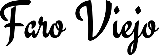 Vorschau des Bootsnamens "Faro Viejo" als Schriftzug für "Bootsbeschriftung Klassisch 63"