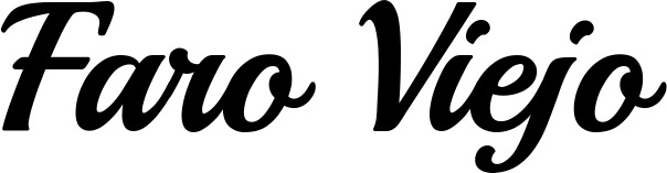 Vorschau des Bootsnamens "Faro Viejo" als Schriftzug für "Bootsbeschriftung Klassisch 86"