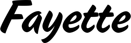 Vorschau des Bootsnamens "Fayette" als Schriftzug für "Bootsbeschriftung Klassisch 19"