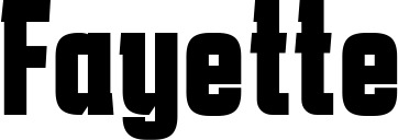 Vorschau des Bootsnamens "Fayette" als Schriftzug für "Bootsbeschriftung Fett 41"