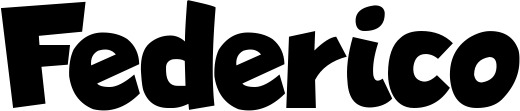 Vorschau des Bootsnamens "Federico" als Schriftzug für "Bootsbeschriftung Neu 48"