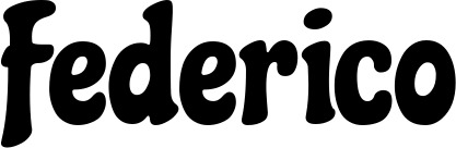 Vorschau des Bootsnamens "Federico" als Schriftzug für "Style Neu 41"