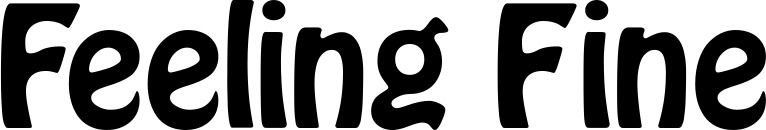 Vorschau des Bootsnamens "Feeling Fine" als Schriftzug für "Bootsbeschriftung Fett 01"
