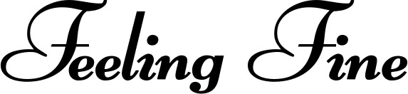 Vorschau des Bootsnamens "Feeling Fine" als Schriftzug für "Bootsbeschriftung Klassisch 76-A"