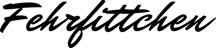 Vorschau des Bootsnamens "Fehrfittchen" als Schriftzug für "Bootsbeschriftung Klassisch 82"