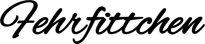 Vorschau des Bootsnamens "Fehrfittchen" als Schriftzug für "Bootsbeschriftung Klassisch 35"