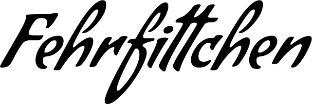 Vorschau des Bootsnamens "Fehrfittchen" als Schriftzug für "Bootsbeschriftung Klassisch 57"