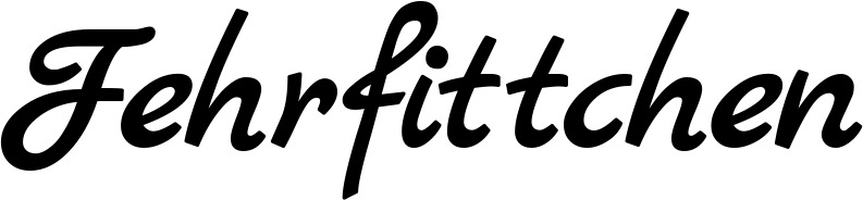 Vorschau des Bootsnamens "Fehrfittchen" als Schriftzug für "Bootsbeschriftung Klassisch 45"