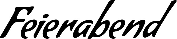 Vorschau des Bootsnamens "Feierabend" als Schriftzug für "Bootsbeschriftung Klassisch 57"