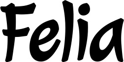Vorschau des Bootsnamens "Felia" als Schriftzug für "Bootsbeschriftung Klassisch 72"