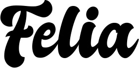 Vorschau des Bootsnamens "Felia" als Schriftzug für "Bootsbeschriftung Klassisch 41"