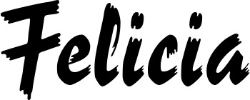 Vorschau des Bootsnamens "Felicia" als Schriftzug für "Bootsbeschriftung Neu 10"