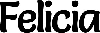 Vorschau des Bootsnamens "Felicia" als Schriftzug für "Bootsbeschriftung Klassisch 94"