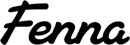 Vorschau des Bootsnamens "Fenna" als Schriftzug für "Bootsbeschriftung Klassisch 65"