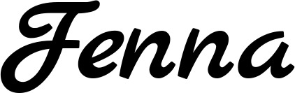Vorschau des Bootsnamens "Fenna" als Schriftzug für "Bootsbeschriftung Klassisch 77"