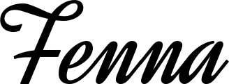 Vorschau des Bootsnamens "Fenna" als Schriftzug für "Bootsbeschriftung Klassisch 44"
