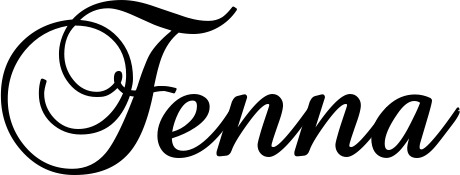 Vorschau des Bootsnamens "Fenna" als Schriftzug für "Bootsbeschriftung Klassisch 02-A"