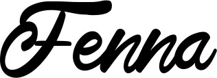 Vorschau des Bootsnamens "Fenna" als Schriftzug für "Bootsbeschriftung Klassisch 102"