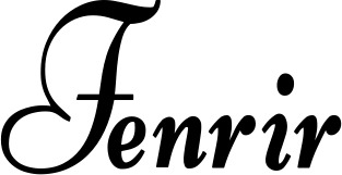 Vorschau des Bootsnamens "Fenrir" als Schriftzug für "Bootsbeschriftung Klassisch 76"