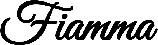 Vorschau des Bootsnamens "Fiamma" als Schriftzug für "Bootsbeschriftung Klassisch 68"