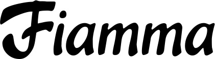 Vorschau des Bootsnamens "Fiamma" als Schriftzug für "Bootsbeschriftung Klassisch 15"