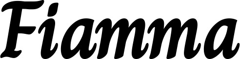 Vorschau des Bootsnamens "Fiamma" als Schriftzug für "Bootsbeschriftung Klassisch 51"