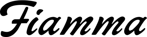 Vorschau des Bootsnamens "Fiamma" als Schriftzug für "Bootsbeschriftung Klassisch 12"