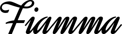 Vorschau des Bootsnamens "Fiamma" als Schriftzug für "Bootsbeschriftung Klassisch 44"