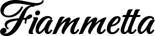 Vorschau des Bootsnamens "Fiammetta" als Schriftzug für "Bootsbeschriftung Klassisch 50"
